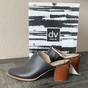 dv Dolce Vita NERO Ladies' Heel Mule BLACK Size 6.5